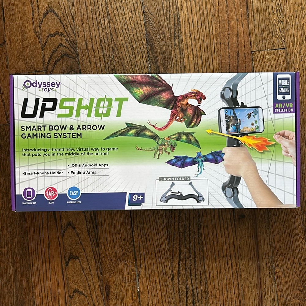 Hand held virtual reality smart bow and arrow gaming system